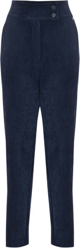 Kocca Fluweel Wortelbroek Blauw Dames