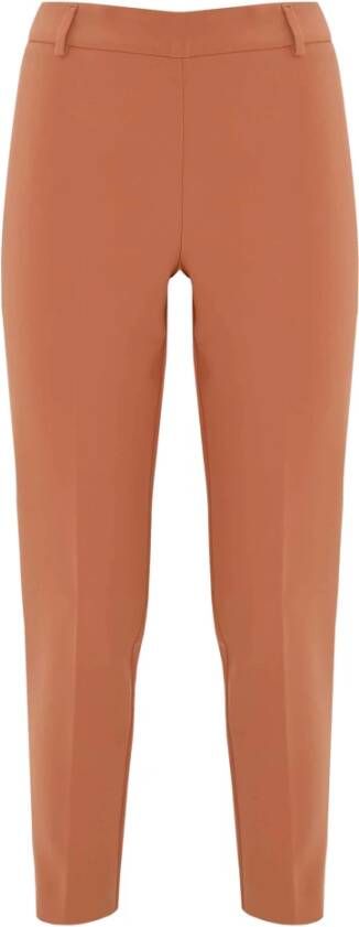 Kocca Geplooide broek met riemlussen Oranje Dames