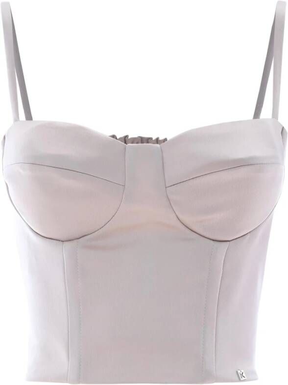 Kocca Satijnen bustier top Grelarr naturel