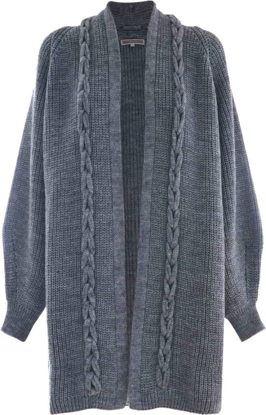 Kocca Gevlochten Gebreid Cardigan Gray Dames