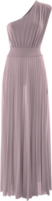 Kocca Glanzende EénSchouder Maxi Jurk Pink Dames