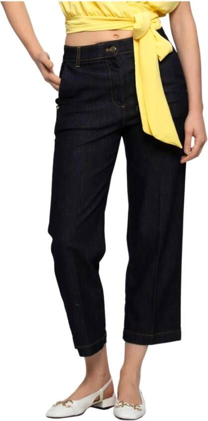 Kocca High-waisted Straight Jeans Blauw Dames