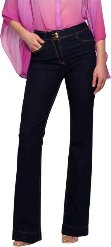 Kocca Jeans met rechte pasvorm en contraststiksels Zwart Dames