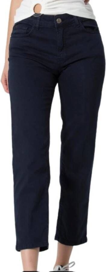 Kocca Zwarte Denim Broek Hoge Prestaties Black Dames