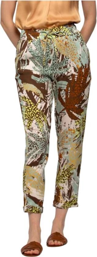 Kocca Joggingbroek met bladerenprint Meerkleurig Dames