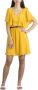 Kocca Gele V-hals jurk voor vrouwen Yellow Dames - Thumbnail 3