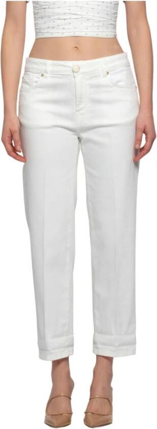 Kocca Katoenen broek met omslag Beige Dames