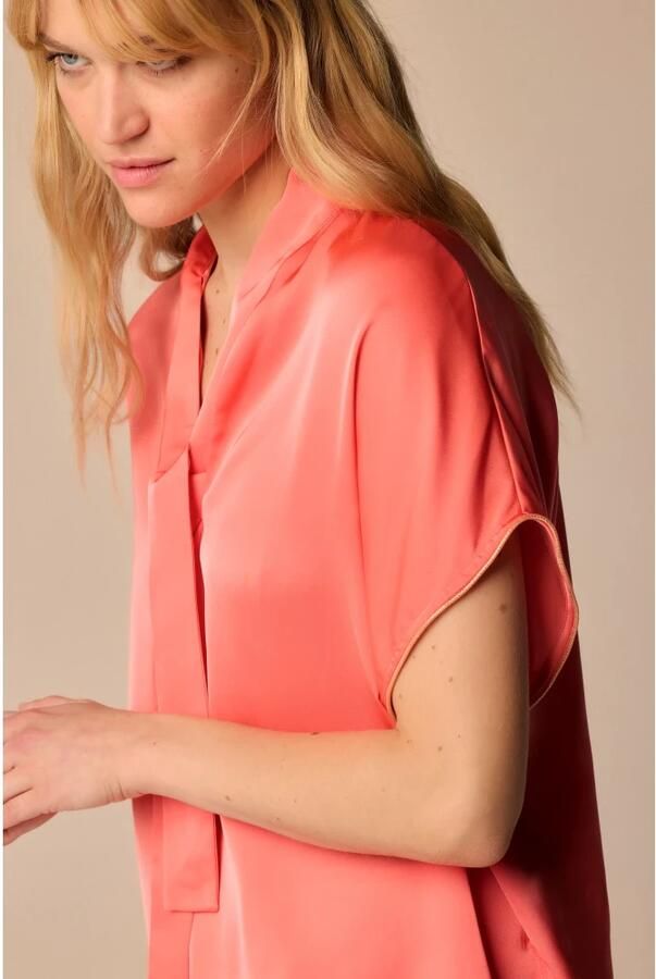 Kocca Elegante blouse met lange mouwen en strik Red Dames - Foto 2