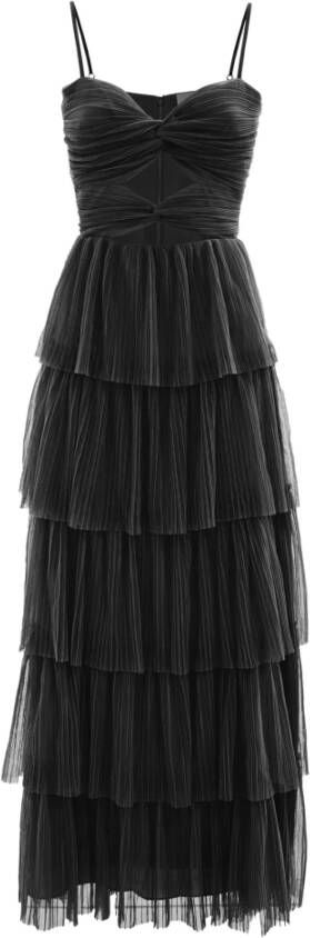 Kocca Lange gerimpelde jurk Zwart Dames
