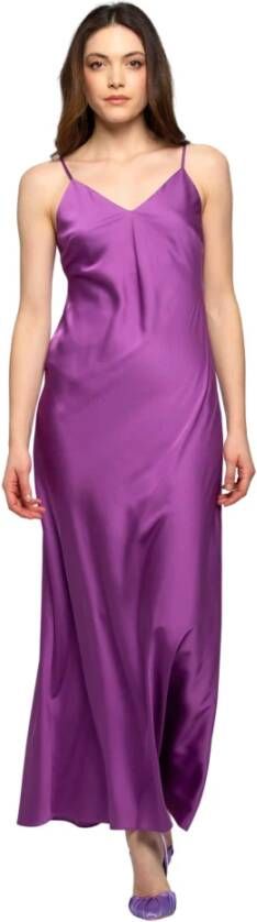 Kocca Long dress with soft lines Paars Dames