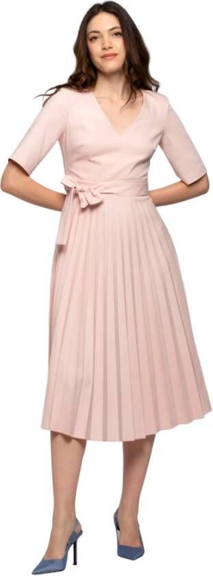 Kocca Long V-neck dress Roze Dames