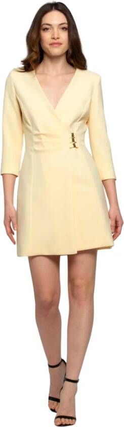 Kocca Mini dress with a zip at the back Yellow Dames