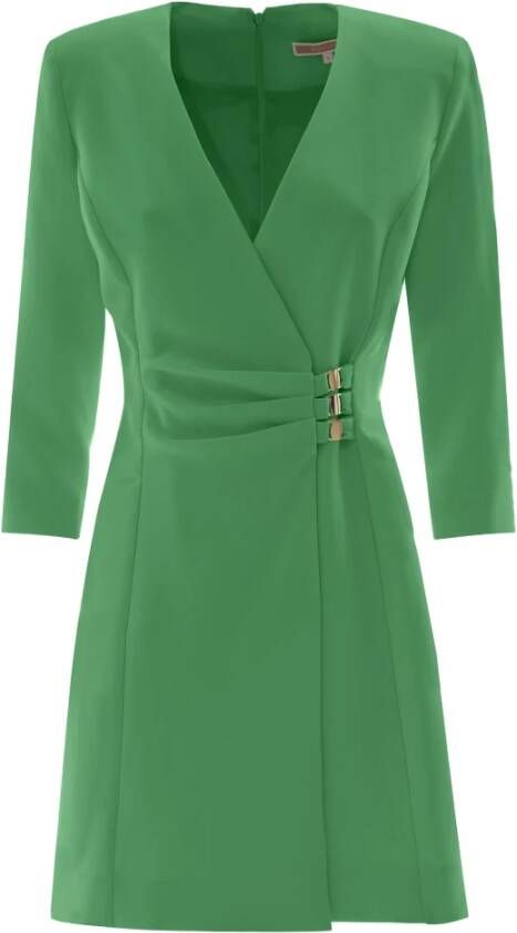 Kocca Mini dress with a zip at the back Groen Dames