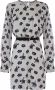 Kocca Bloemenprint Viscose Jurk met Riem Beige Dames - Thumbnail 1