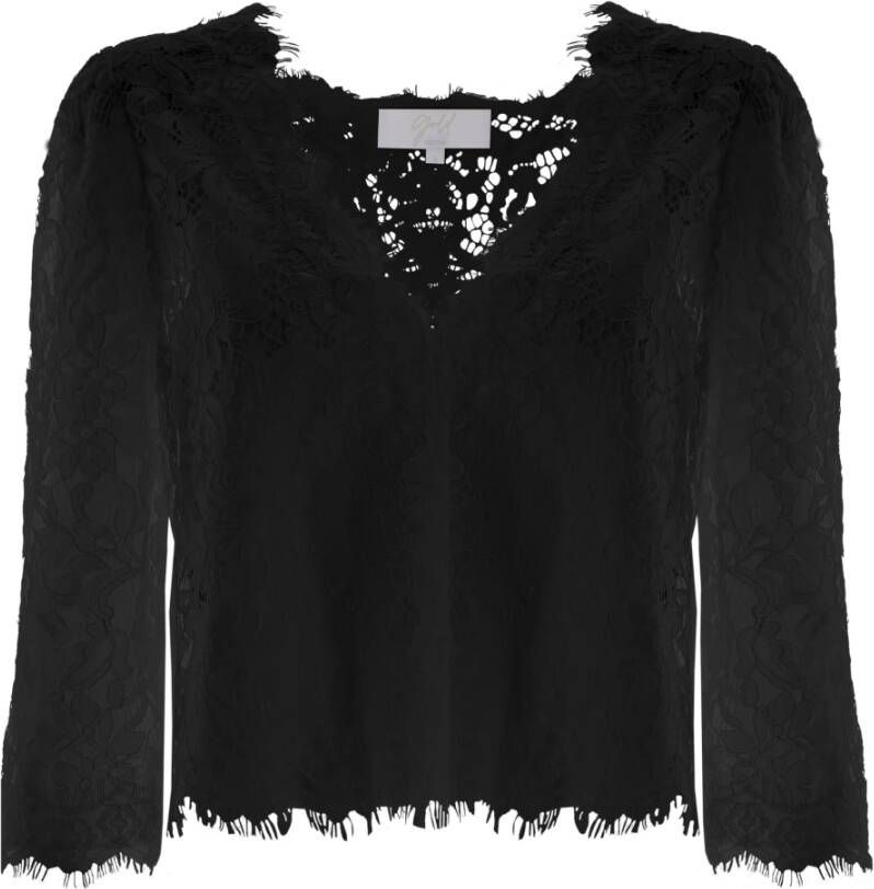 Kocca Romantische Kant Chemise Zwart Dames