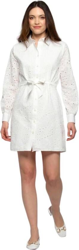 Kocca Shirt dress with a belt at the waist White Dames