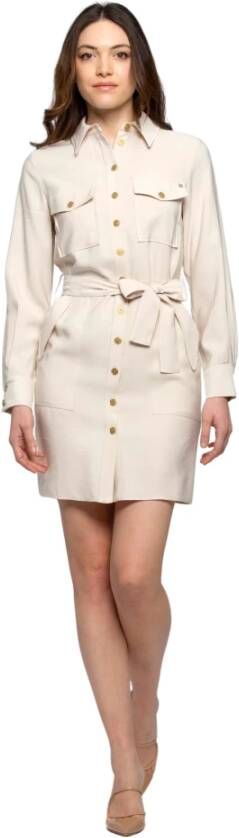 Kocca Shirt dress with golden buttons White Dames