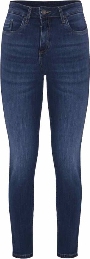 Kocca Skinny Jeans met hoge taille en vervaagde wassing Blauw Dames