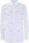 Kocca Elegante Katoenen Overhemd met Schitterende Rhinestones White Dames - Thumbnail 1