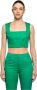 Kocca Square Neck Crop Top Green Dames - Thumbnail 2
