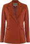 Kocca Stijlvolle dubbelrijige viscose jas Oranje Dames - Thumbnail 1