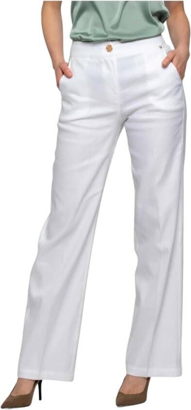 Kocca Stijlvolle geplooide broek White Dames