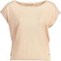 Kocca Stijlvolle Mouwloze T-Shirt met Boothals Beige Dames - Thumbnail 1