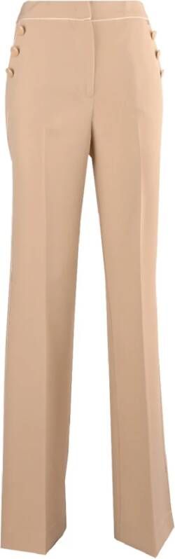 Kocca Stijlvolle Straight Broeken Beige Dames