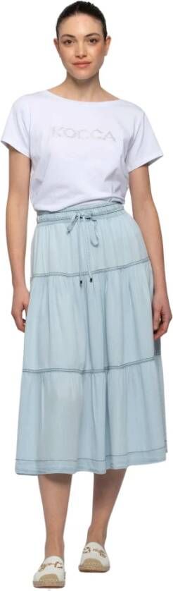 Kocca T-shirt met logo en korte mouwen Beige Dames
