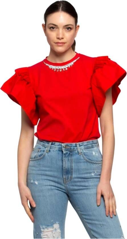 Kocca T-shirt met wijde mouwen Rood Dames