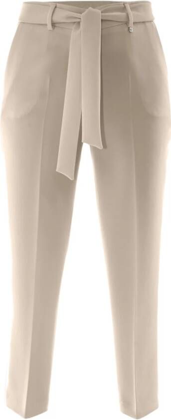 Kocca Trendy broek met hoge taille Beige Dames