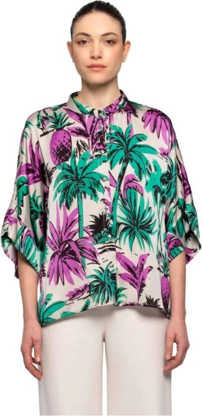 Kocca Tropische Print Overhemd Meerkleurig Dames