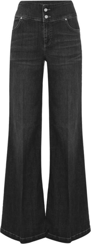 Kocca Uitlopende jeans met hoge tailleband Zwart Dames
