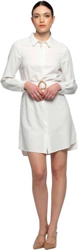 Kocca Viscose and linen shirt dress White Dames