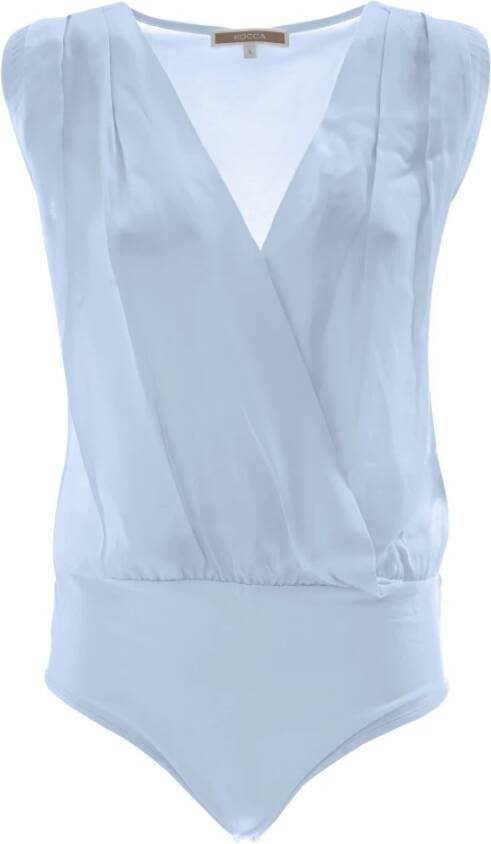Kocca Viscose Wrap Blouse Blauw Dames