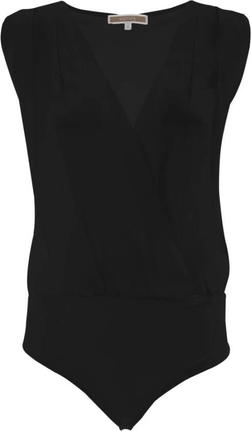 Kocca Viscose Wrap Blouse Zwart Dames