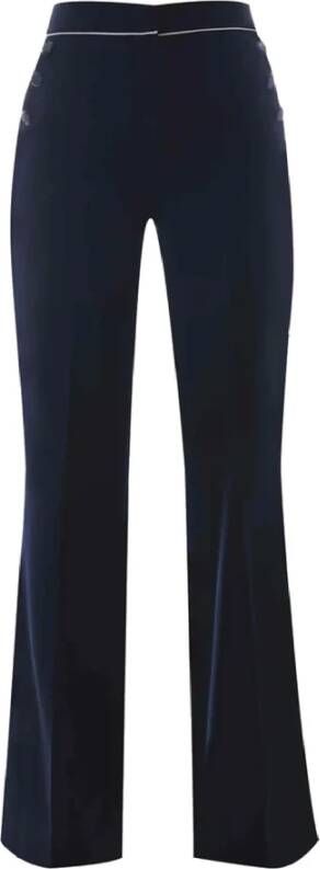 Kocca Olifant Flare Broek met Riem Blauw Dames