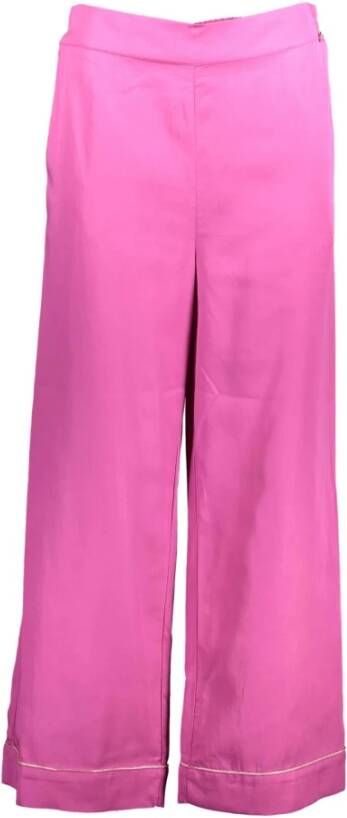 Kocca Wijde broek met elastische tailleband Roze Dames