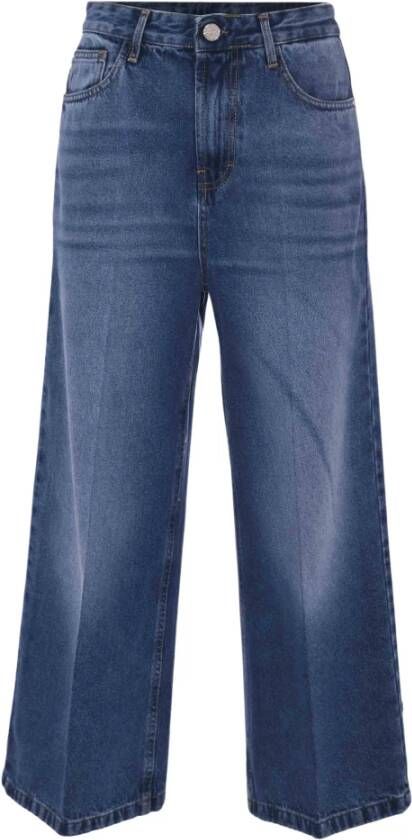 Kocca Wijde hoge taille jeans Blauw Dames