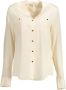 Kocca Witte Lyocell Shirt met Mandarin Kraag White Dames - Thumbnail 1