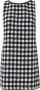 Kocca Zwarte en ivoorkleurige Vichy-ruit katoenen jurk Zwart Dames - Thumbnail 1