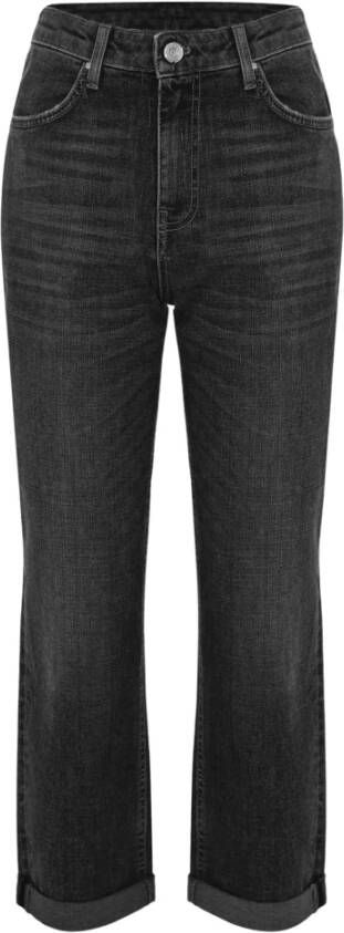 Kocca Zwarte straight fit stretch jeans Zwart Dames