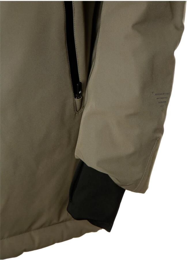 Krakatau Reflecterende winterparka met verstelbare capuchon Green Heren