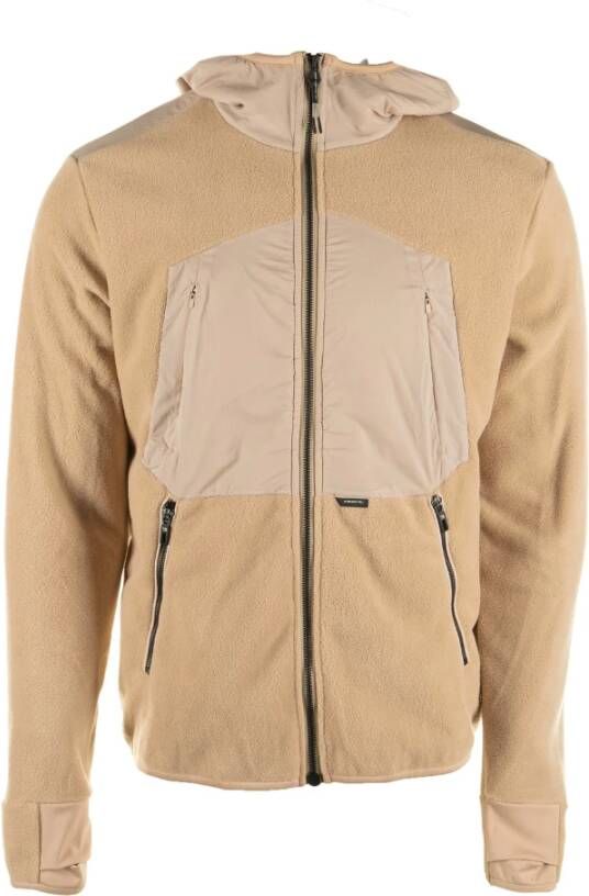 Krakatau Zip-Through Sweatshirt in Zandkleur Beige Heren