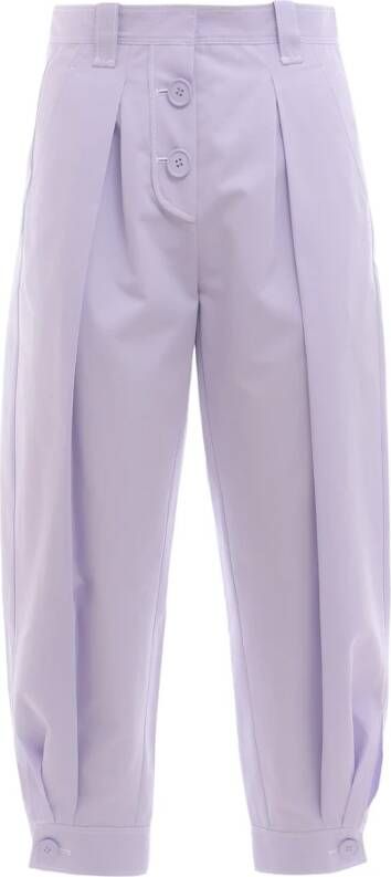 Krizia Leather Trousers Purple Dames