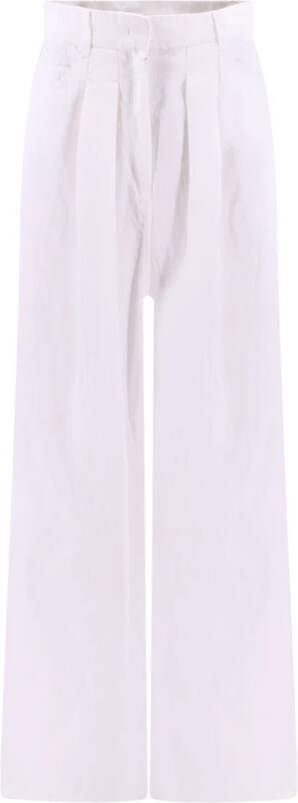 Krizia Leather Trousers White Dames