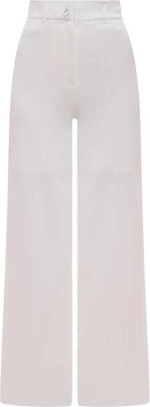 Krizia Leather Trousers White Dames