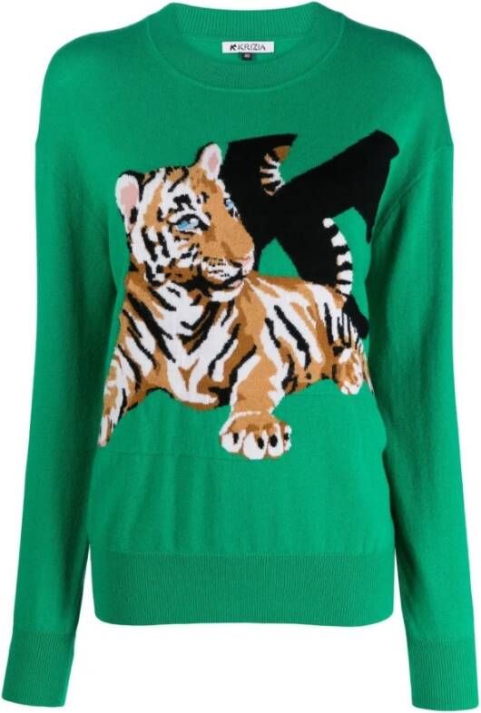 Krizia Sweatshirt Groen Dames