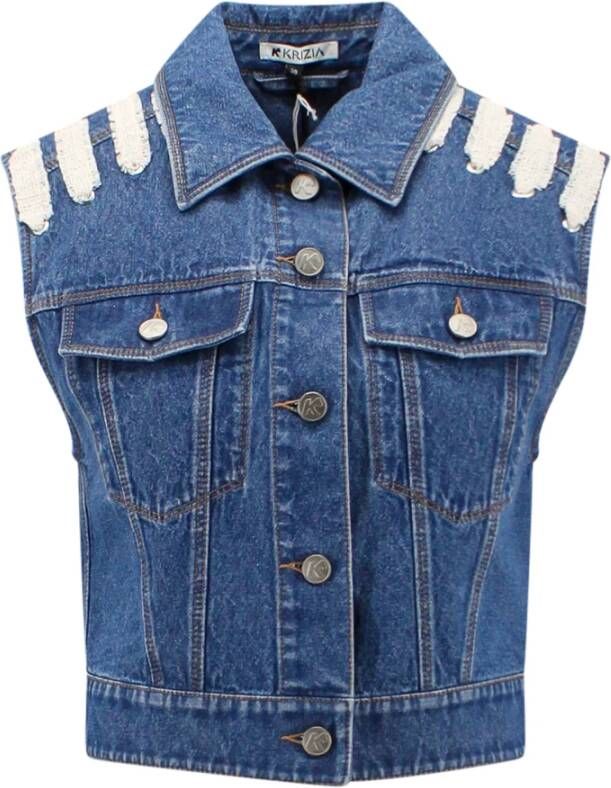 Krizia Vests Blauw Dames