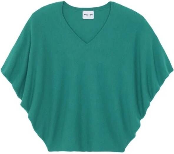 Kujten Oversized Cashmere Pullover in Green Dames